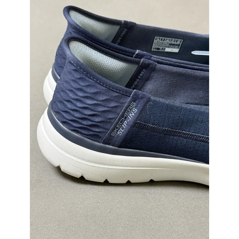 Skechers Slip-Ins Navy  Walk Shoes Womens 10 Memory Foam Comfort Casual Wide Fit